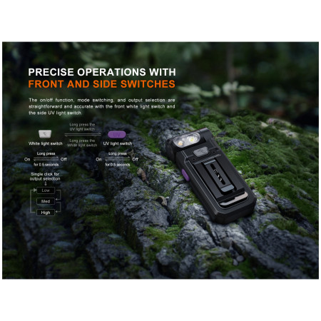 Linterna de bolsillo Fenix SW05R-UV