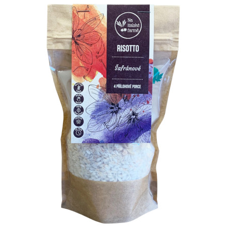 Plato preparado Na Italské farmě Risotto šafránové marrón