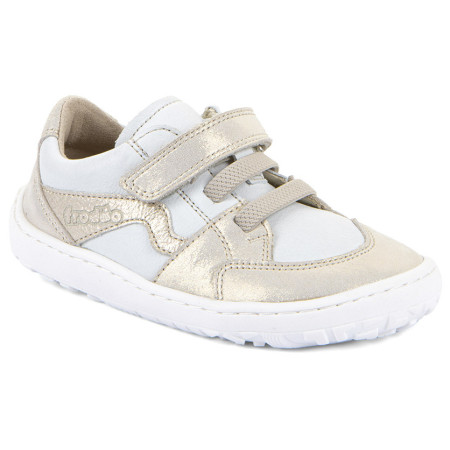 Zapatillas para niños Frodo Barefoot river White/Gold dorado