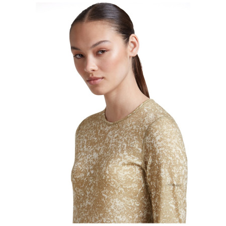 Camiseta funcional de mujer Icebreaker Women M 200 Oasis LS Crewe Moss BloomAOP