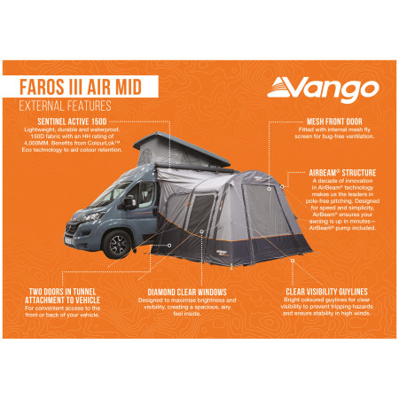 Carpa de autocaravana/furgoneta Vango Faros III Air Mid