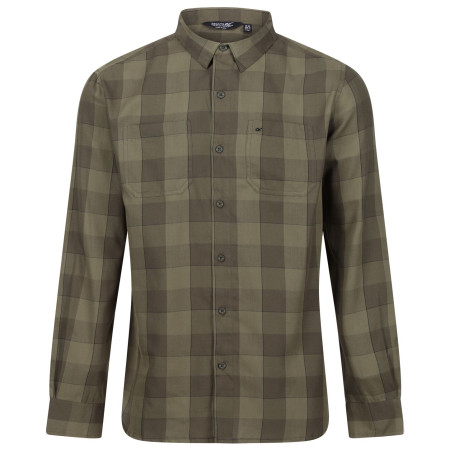 Camisa de hombre Regatta Lance verde Dark Khaki/Clover Bold Check