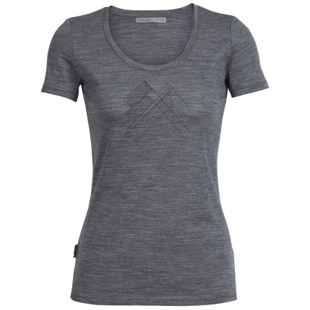 Camiseta de mujer Icebreaker W's Tech Lite SS Scoop gris GritstoneHthr