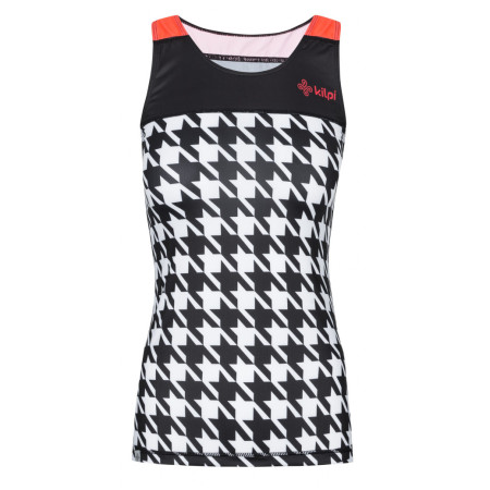 Camiseta sin mangas de ciclismo para mujer Kilpi Vai W blanco/negro Whith