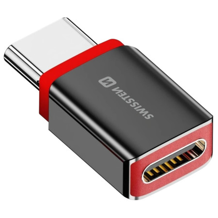 Adaptador Swissten Dataguard With Data Blocking USB-C (Male) / USB-C (Female)