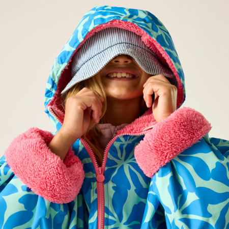 Abrigo impermeable Regatta Junior Waterproof Changing Robe SBluFlPiLem
