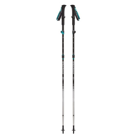 Bastones de senderismo para mujer Black Diamond DISTANCE FLZ Z-POLES negro