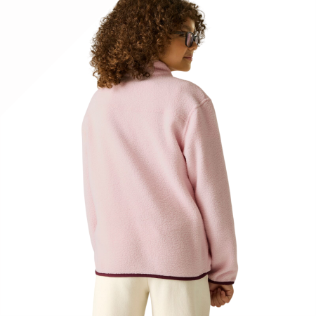 Sudadera funcional para niños Regatta Junior Frankie Warm Fleece Pink Haze/Fig