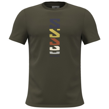 Camiseta de hombre Salomon Outlife Graphic Retro Type verde OliveNight