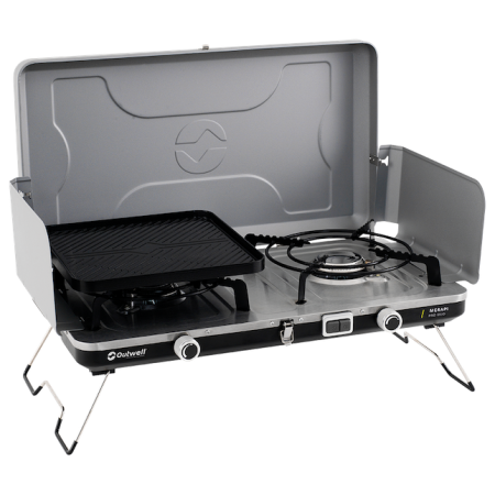 Hornillo de acampada Outwell Merapi Pro Duo Deluxe plata Silver Grey