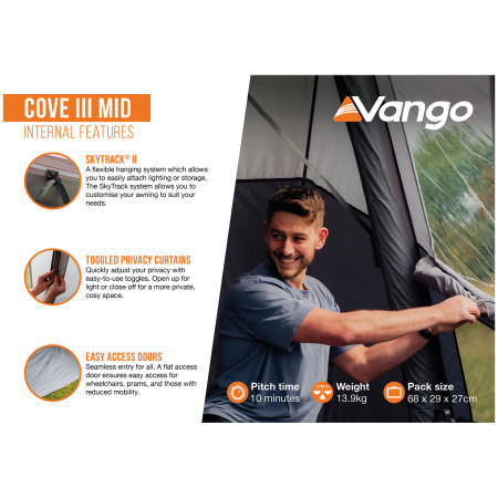 Carpa de autocaravana/furgoneta Vango Cove III Mid