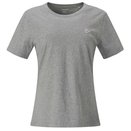 Camiseta de mujer Norrona /29 cotton viking patch T-shirt gris Grey Melange