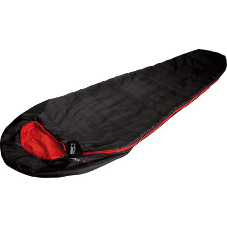 Saco de dormir High Peak Pak 600 (2019) negro/rojo