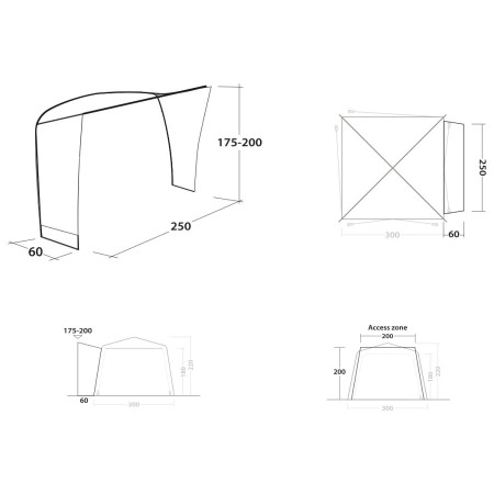Conector para carpa Outwell Fastlane 300 Vehicle Connector with door