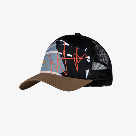 Gorra para niños Buff Trucker Cap Youth negro/marrón Malm Multi
