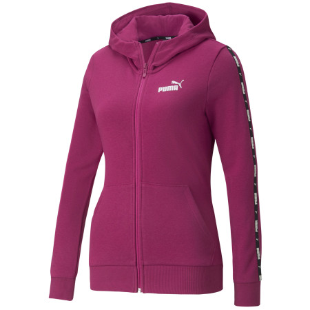 Sudadera de mujer Puma Power Tape Full-Zip Hoodie TR rosa pink