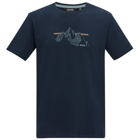 Camiseta de hombre Regatta Cline IX azul oscuro NvyMntLines