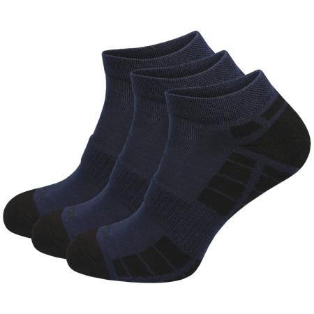 Calcetines MOOA Silver Bamboo Low 3-pack azul/negro Blue/Black