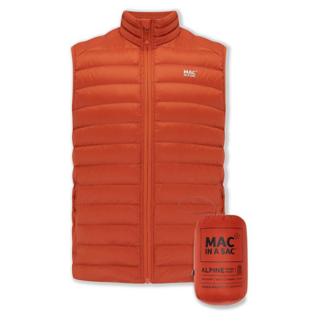 Chaleco de hombre MAC IN A SAC Alpine Down Gilet (Sack) naranja Burnt Orange