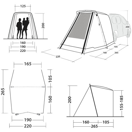 Carpa de autocaravana/furgoneta Outwell Sandcrest S