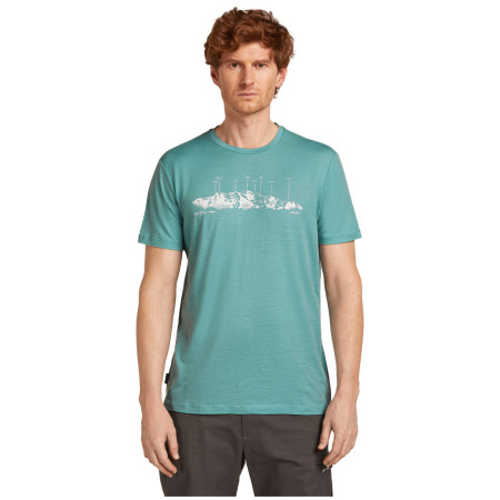 Camiseta de hombre Icebreaker Men Merino 150 Tech Lite SS Tee The Peaks