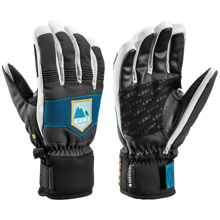 Guantes de esquí Leki Patrol 3D Junior negro/azul graphite-petrol
