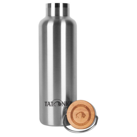 Botella térmica de acero inoxidable Tatonka Hot + Cold Stuff Bamboo Lid 750