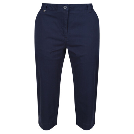 Pantalones de tres cuartos para mujer Regatta Mayaan Capri azul oscuro Navy