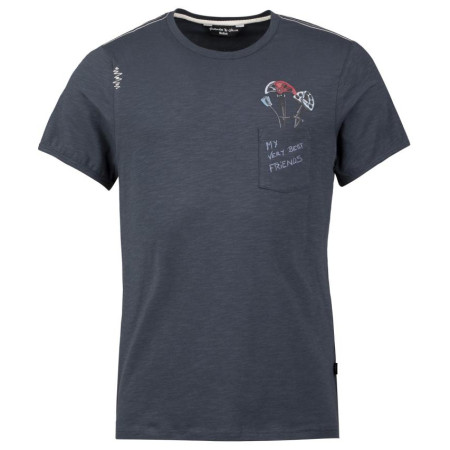 Camiseta de hombre Chillaz Pocket Friends azul oscuro dark blue