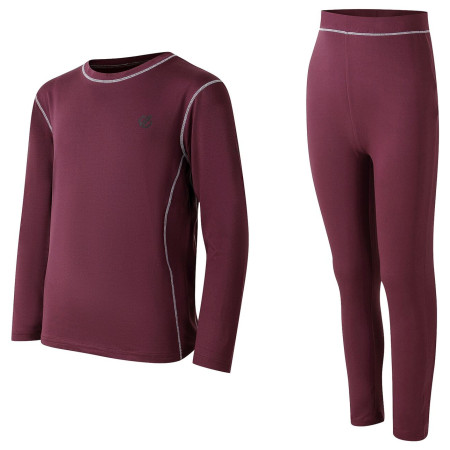 Juego funcional para niños Dare 2b Pow II Baselayer Set Huckleberry rojo oscuro Huckleberry