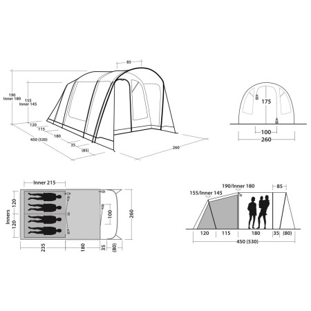 Tienda familiar para 4 personas Outwell Birdland 4 TC