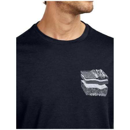 Camiseta de hombre Icebreaker Men Merino 150 Tech Lite SS Tee Evolving Layers