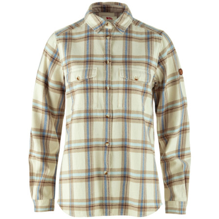 Camisa de mujer Fjällräven Övik Heavy Flannel Shirt W beige Chalk White-Fossil