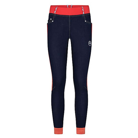 Pantalones de mujer La Sportiva Mescalita Pant W 2021 azul/naranja Jeans/Hibiscus