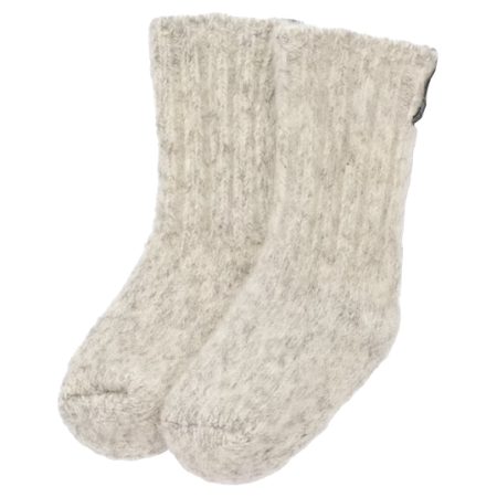 Calcetines de lana merino para niños Devold Nansen Wool Sock Kid beige Grey Melange
