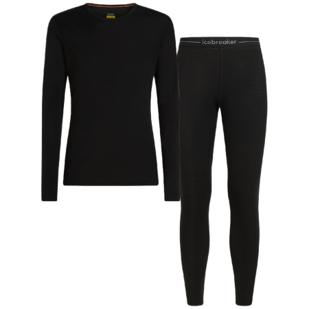 Juego funcional de hombre Icebreaker M 175 Everyday LS Crewe and Leggings Set negro Black