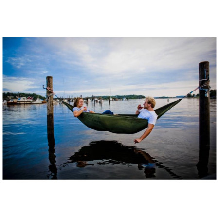 Hamaca Hamaka.eu Doble marrón-azul oscuro-marrón