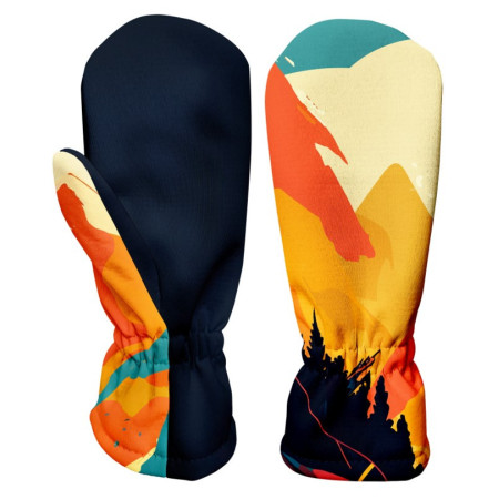 Guantes softshell para niños WAMU Mountain Bike naranja