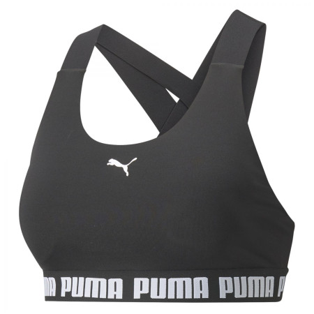 Sujetador deportivo Puma Mid Impact Feel it Bra negro/blanco black
