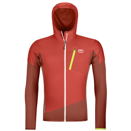 Chaqueta de hombre Ortovox Ladiz Hybrid Jacket M rojo/naranja clay orange