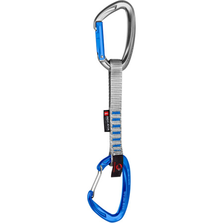 Express Mammut Crag Indicator Straight/Wire plata/azul Silver/Ultramarine