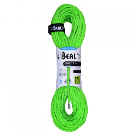 Cuerda de escalada Beal Gully 7,3 mm (50 m) Golden Dry verde GREEN