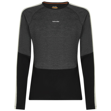 Camiseta funcional de hombre Icebreaker Men Merino 200 Oasis+ LS Crewe gris/negro Blk/Jtht/Und/Cb
