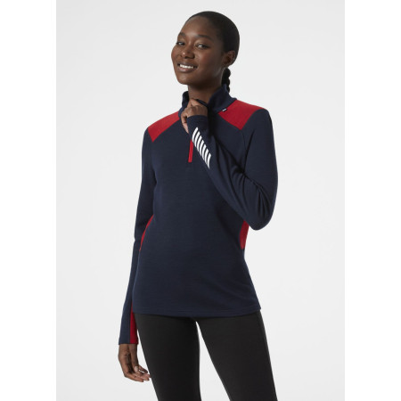 Camiseta funcional de mujer Helly Hansen W Lifa Merino Midweight 1/2 Zip