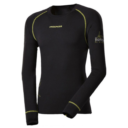 Camiseta térmica de hombre Progress Termotriko E NDR 28DA dl.r. (2 (2016) negro Black/GreenStitching