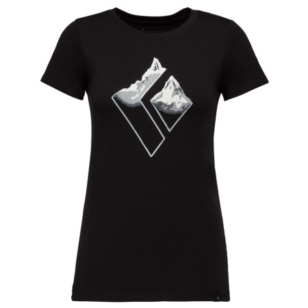 Camiseta de mujer Black Diamond Mountain Logo SS Tee negro Black