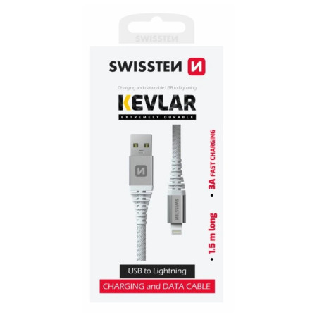 Cable Swissten Kevlar USB / Lightning 1,5 m