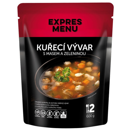 Sopa Expres menu Caldo de pollo con verduras (2 raciones)