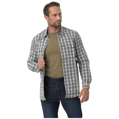 Camisa de hombre Helikon-Tex Covert Concealed Carry Shirt gris/blanco Foggy Grey Plaid