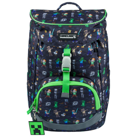 Mochila escolar Baagl Airy negro/verde černá (minecraft)